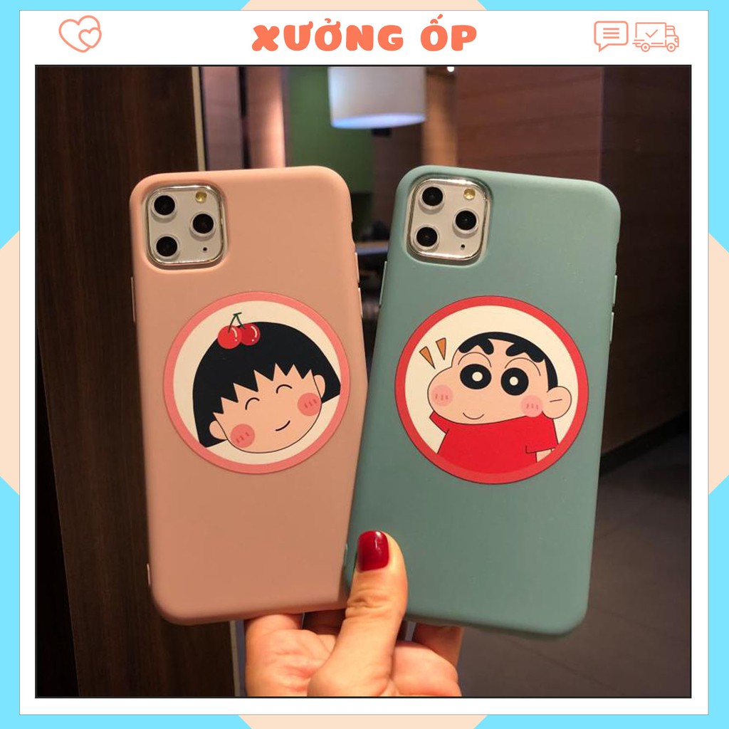 Ốp lưng Iphone mã A51 Maruko và cu shin cho iphone