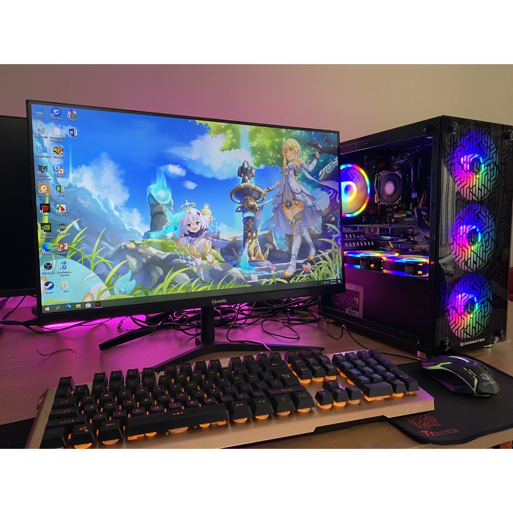 Trọn bộ cấu hình AMD X4 840 / Màn hình BJX 24' 75hz full viền tặng kèm COMBO phím giả cơ / chuột led / pad chuột g