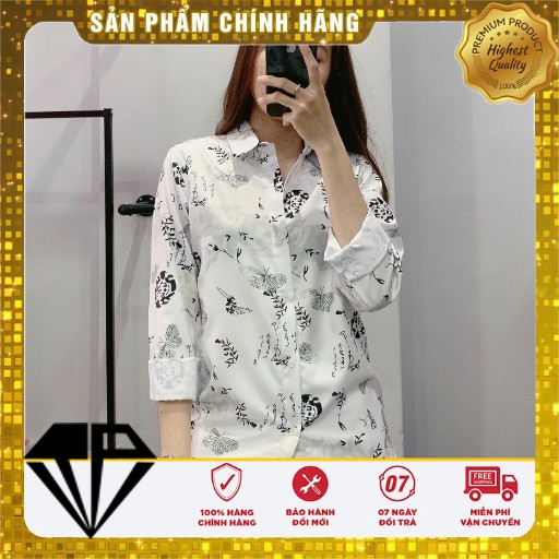 Áo Sơ Mi Nam Nữ Hoa Hồng Trắng [Nhập Mã TRIMLAY20 Nhận 20k]