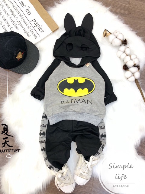 Bộ thu đông hoodie siêu anh hùng - người dơi người nhện đội trưởng mỹ