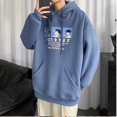 [ Mã 12FASHIONSALE1 giảm 10K đơn 50K ] Áo hoodie dáng rộng in họa tiết Anime cá tính dành cho nam | BigBuy360 - bigbuy360.vn