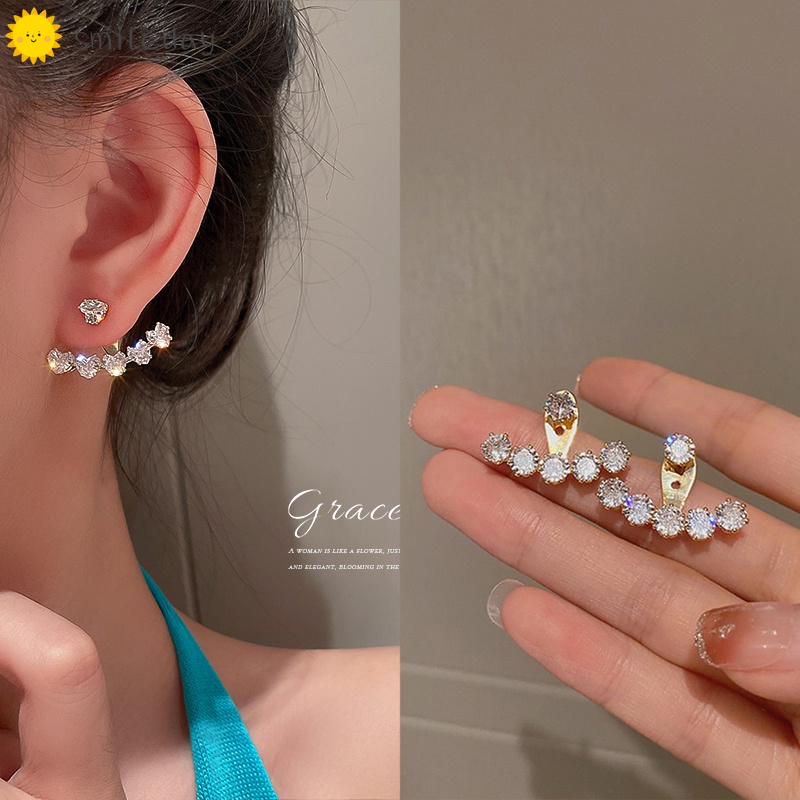 Đôi Bông Tai Đính Đá Thời Trang Đơn Giản Dành Cho Nữ