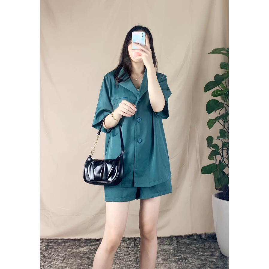 Set 2 món Blazer & Quần Short Màu Trơn Thời Trang Mùa Hè Cho Nữ | WebRaoVat - webraovat.net.vn