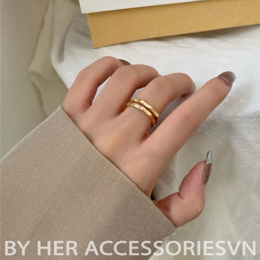 Nhẫn nữ " Layer Ring " mạ bạc 925 sáng đẹp | HER.ACC| N5