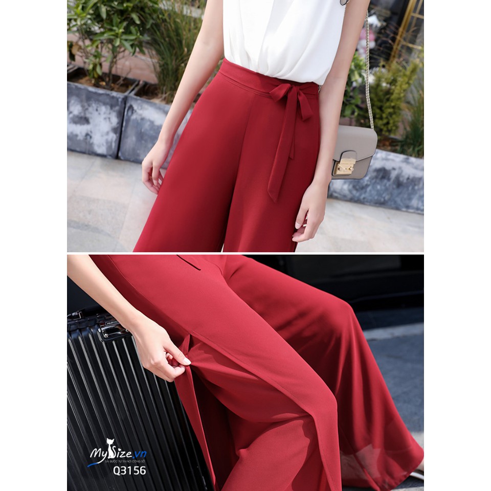 Quần Ống Rộng 2 Lớp Thắt Nơ - Mã Số Q3156