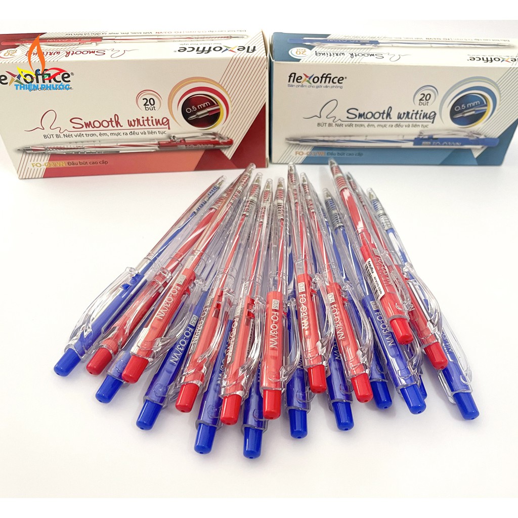 Bút bi Thiên Long nhiều màu FO-03 - Đầu bút 0.5mm THIỆN PHƯỚC