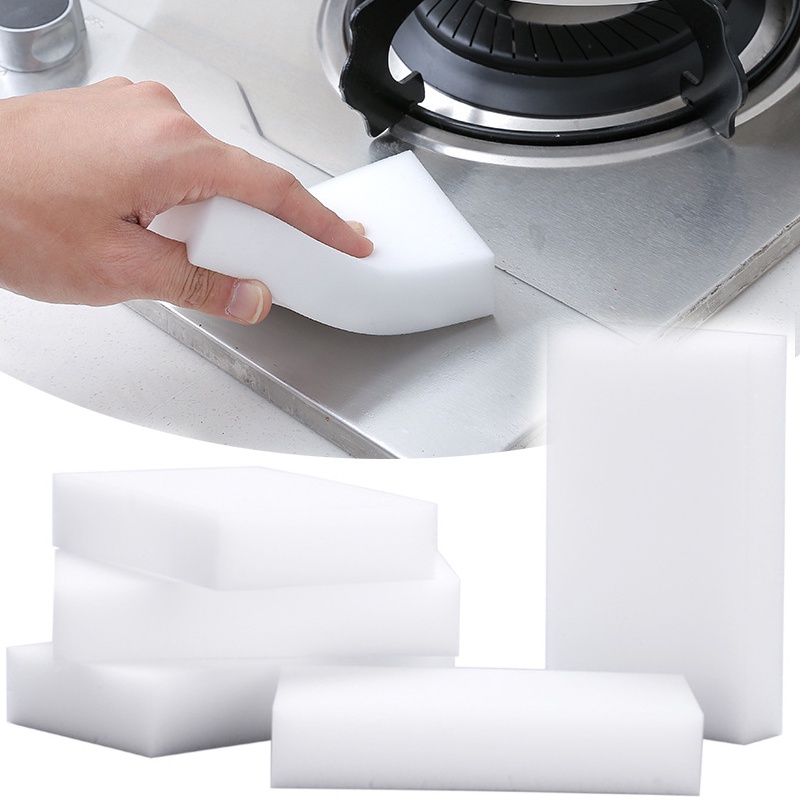 Miếng Bọt Biển Thần Kỳ Màu Trắng 3 Lớp Để Tẩy Rửa Nhà Bếp Và Nhà Tắm.