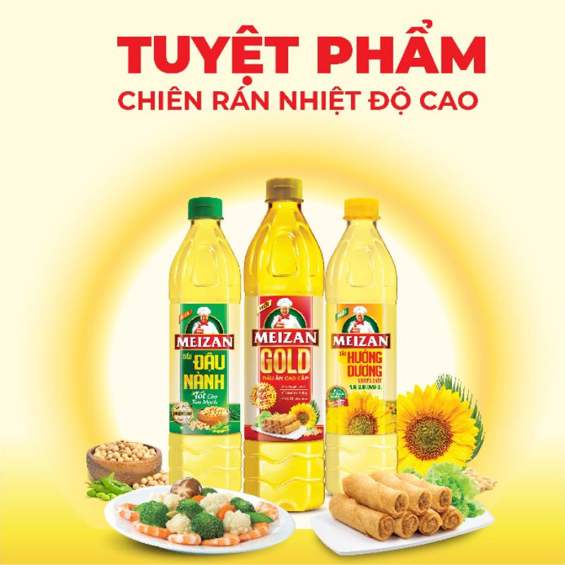 Dầu đậu nành Meizan 1 lít 100% nguyên chất