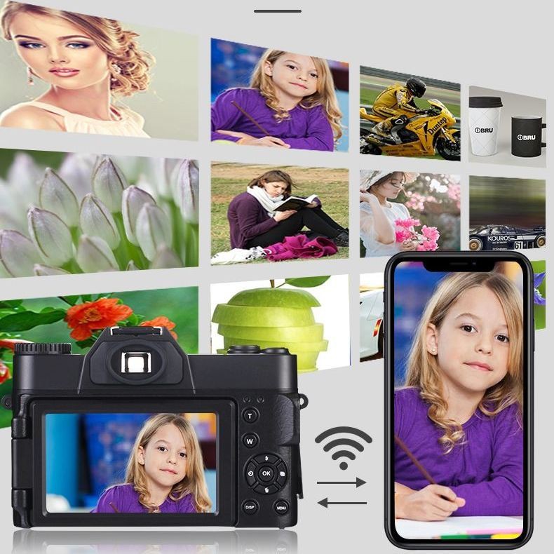 48 triệu điểm ảnh độ nét cao với truyền WIFI Máy kỹ thuật số quay phim 4K selfie retro micro đơn