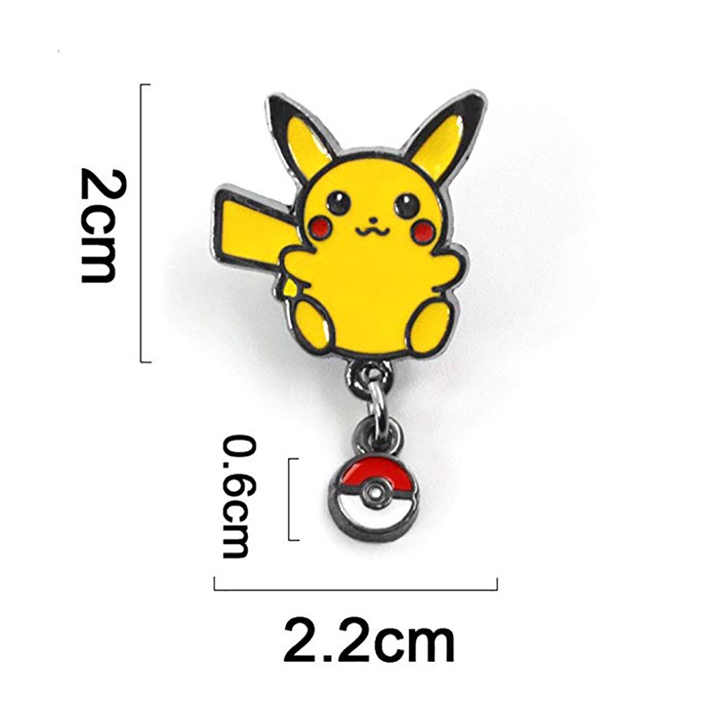 YOML✔Metal Mini Unisex Pikachu Pokemon Brooch Pin Scarves Shawl Clip Badge Decor