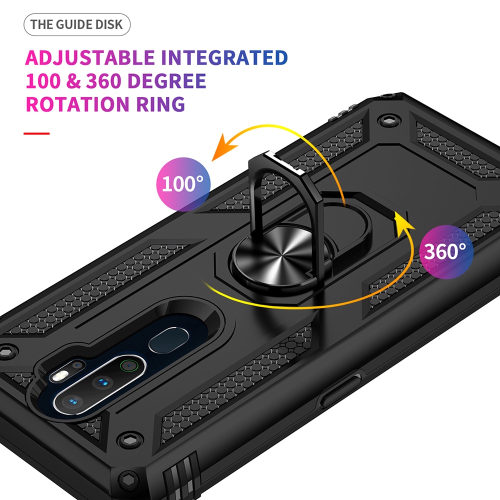 Ốp lưng Oppo A5 A9 2020 chống sốc 2 lớp kèm nhẫn iring làm giá đỡ
