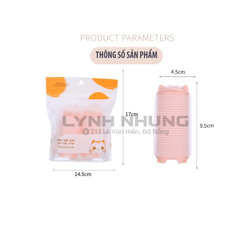 Set 02 lô cuốn tóc dễ thương, tiện lợi, nhỏ gọn và giữ nếp lâu, tự nhiên và không gây hư tổn tóc C268