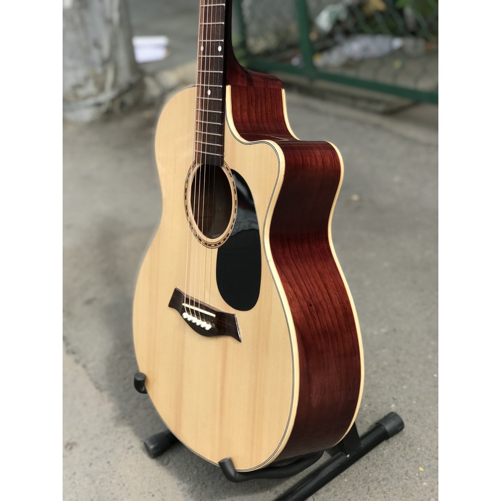 Đàn guitar acoustic gỗ hồng đào Bắc Phi nguyên tấm kèm 6 món phụ kiện
