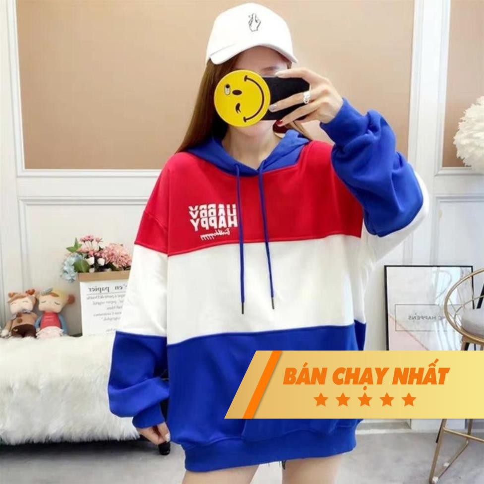 Áo khoác nỉ Hoodie KN18 phối sọc ngang 3 màu Chuẩn Xịn - Amore mio Closet