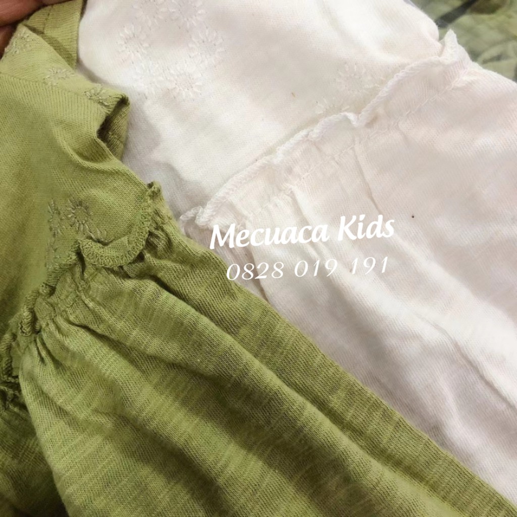 [1-8y] Áo phông hè/cộc tay babydoll cotton xước cho bé/bé gái xuất dư xịn