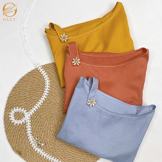 Áo sơ mi nữ cổ thuyền_OLLY_OBA20.007