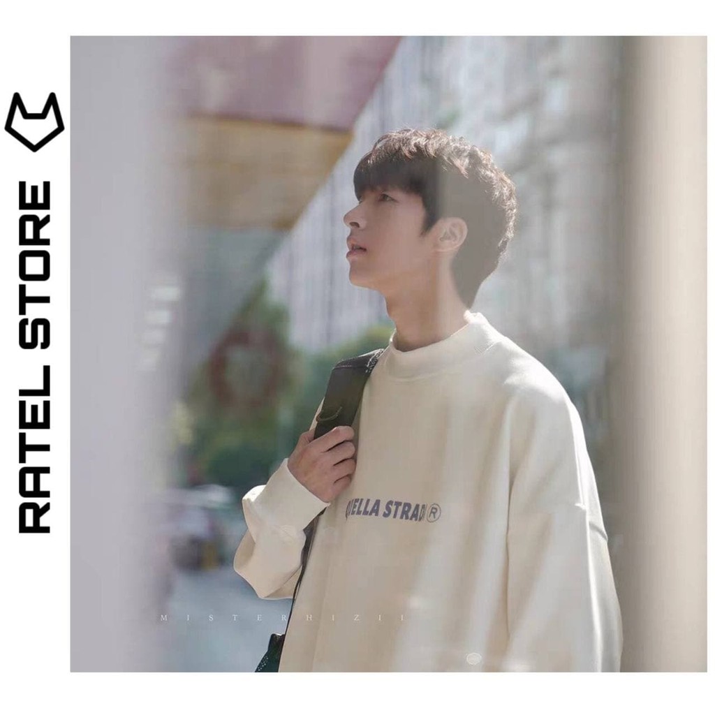 Áo Sweater Nỉ Bông Cổ Lọ Quella Strada Ulzzang Unisex Form Rộng