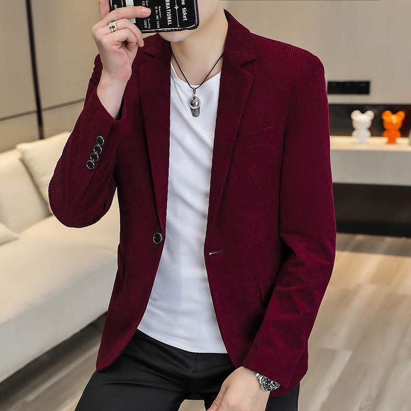 Áo Khoác Vest Vải Nhung Kẻ Phong Cách Mới Cho Nam | BigBuy360 - bigbuy360.vn