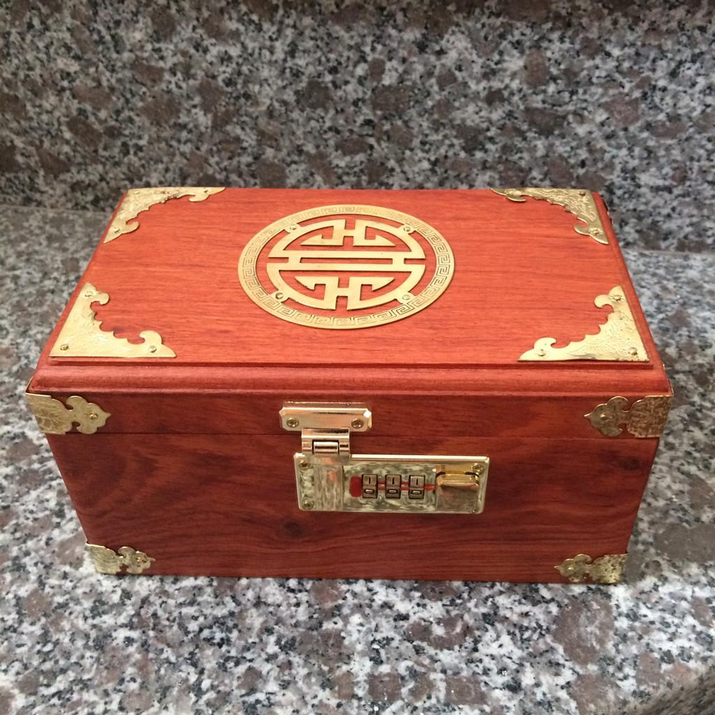 Hộp đựng tiền, hòm tiết kiệm, hộp đựng tiền, trang sức bằng GỖ HƯƠNG CAO CẤP