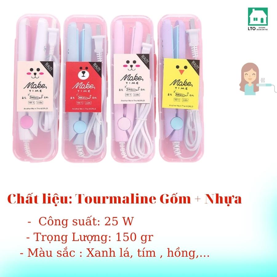 Máy kẹp - duỗi tóc mini hình thú có hộp nhựa đựng T2