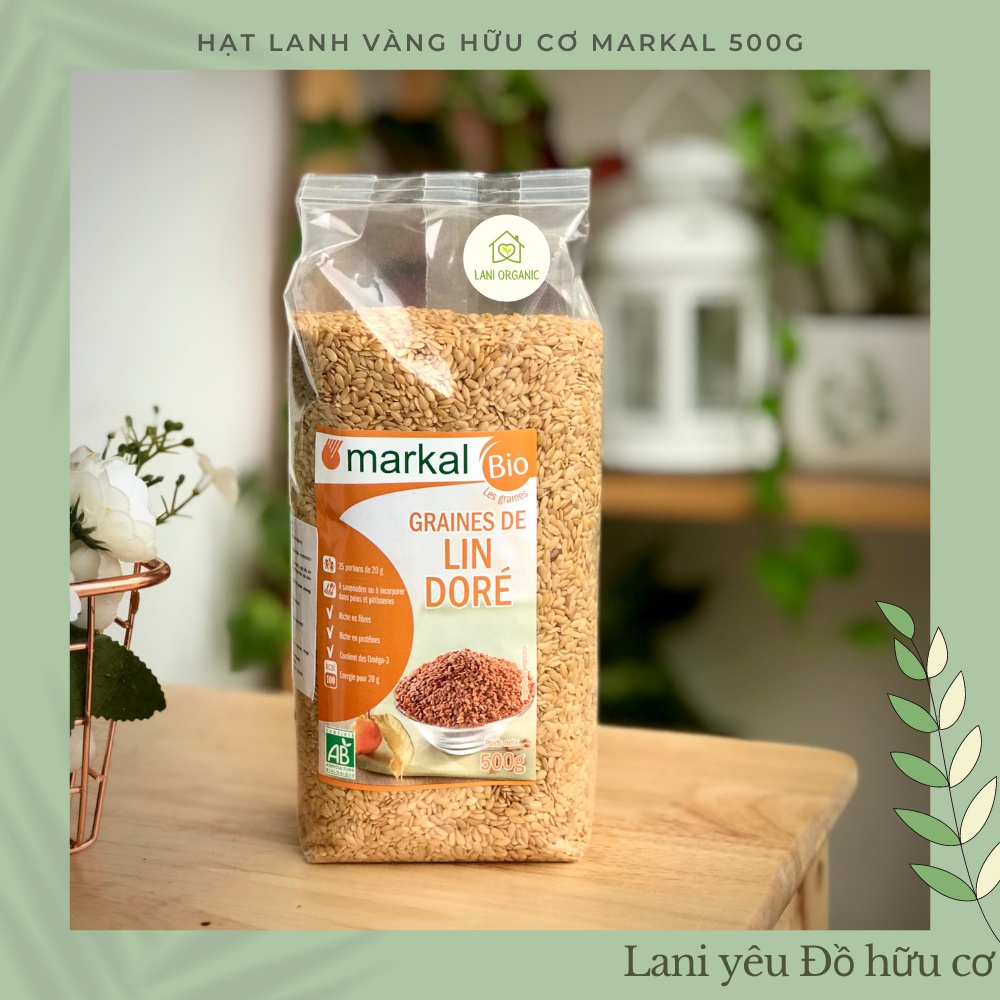 Hạt lanh vàng hữu cơ Markal 500g (Nhập khẩu Chính hãng)