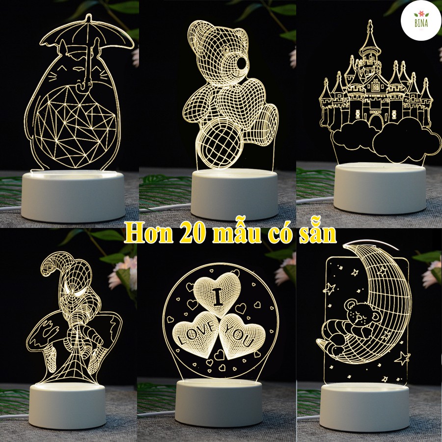 Mica Hình Ảnh Đèn 3D  - BinaShop