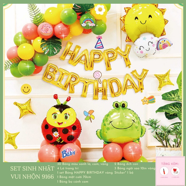 [TPHCM] Set trang trí Sinh Nhật Chủ Đề Hoạt Hình Vui Nhộn Cho Các Bé - MBBDecor