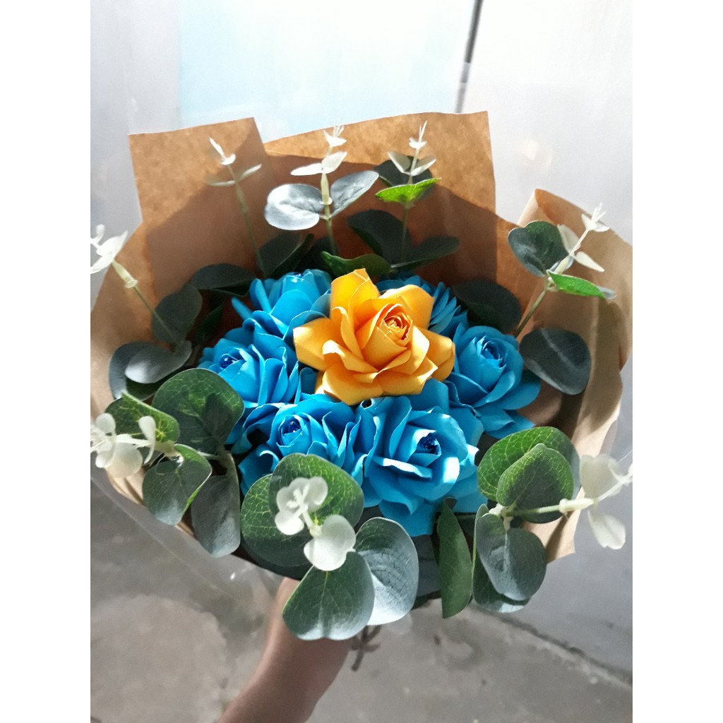 Bó hoa hồng bằng giấy handmade
