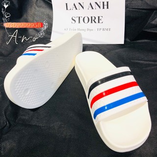 DÉP BÁNH MÌ TRẮNG (T-Đen-đỏ-xanh) (Hình thật shop chụp)