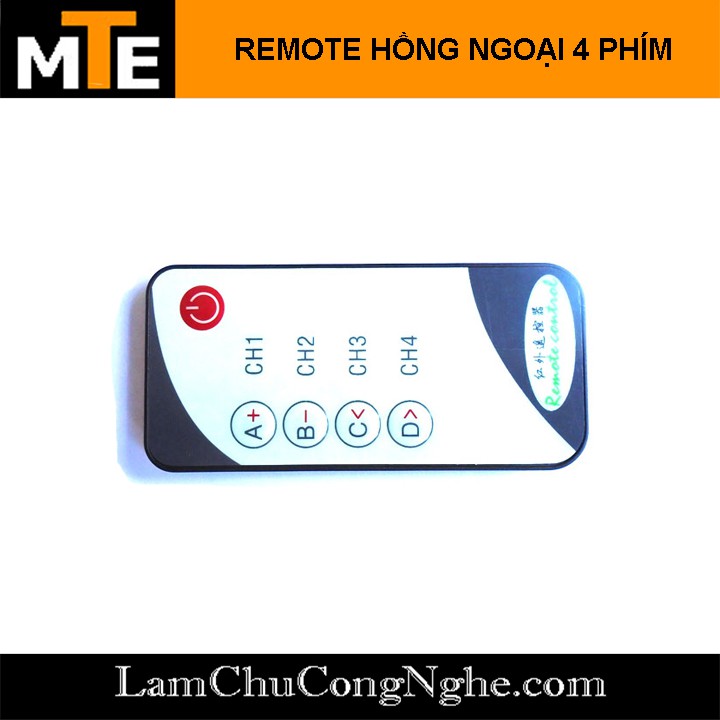 Tay phát - Remote hồng ngoại 5 phím 4 kênh