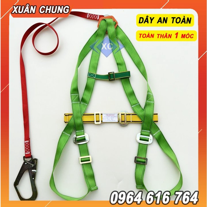 Dây đai an toàn toàn thân 1 móc,2 móc,chống sốc đảm bảo chất lượng, an toàn tuyệt đối