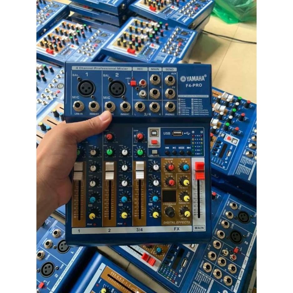 Bàn trộn Mixer Yamaha F4 Pro - Tích hợp vang số 16 chế độ vang - Tích hợp soundcard livestream