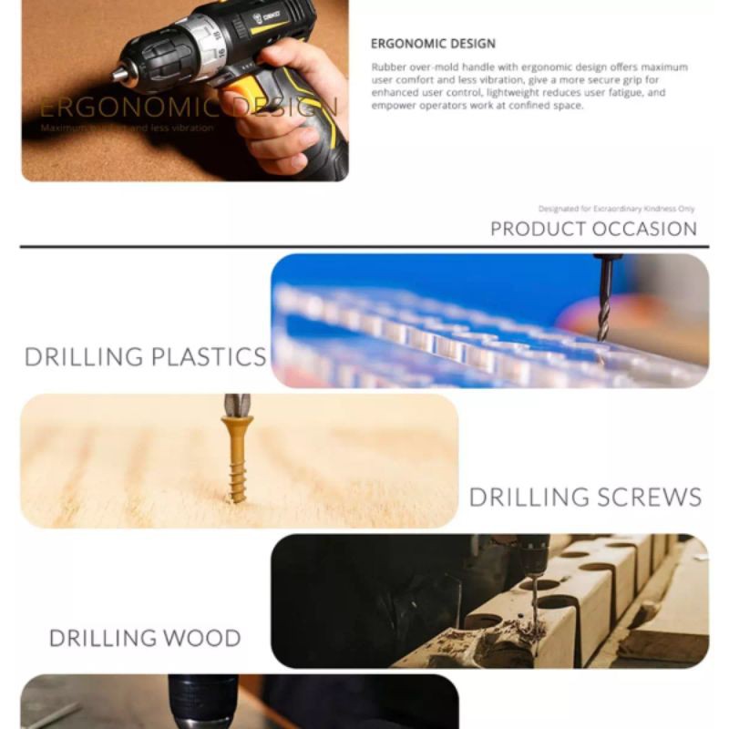 Máy khoan pin cầm tay DEKO 12V cực mạnh