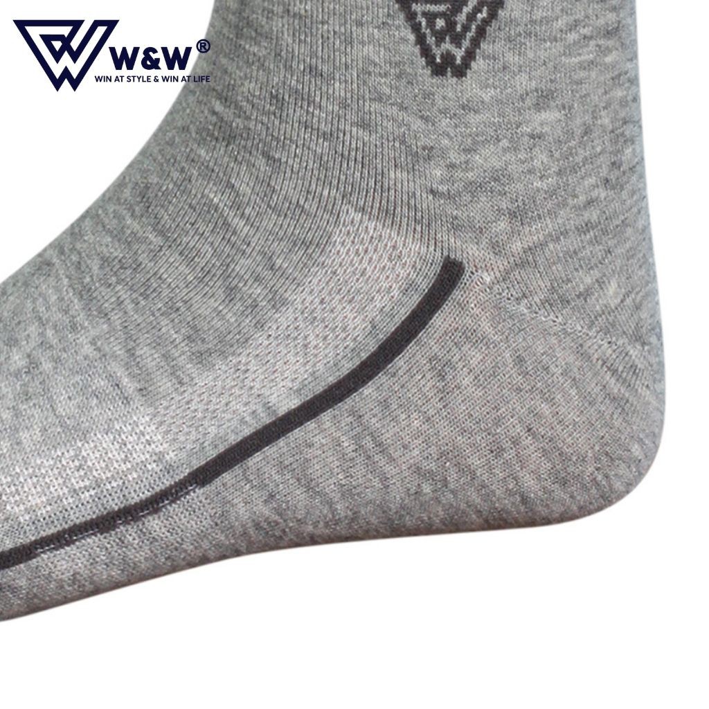 Tất Nam W&W Cao Cổ Thể Thao Khử Mùi, Kháng Khuẩn, Chống Hôi Chân Cao Cấp WM24