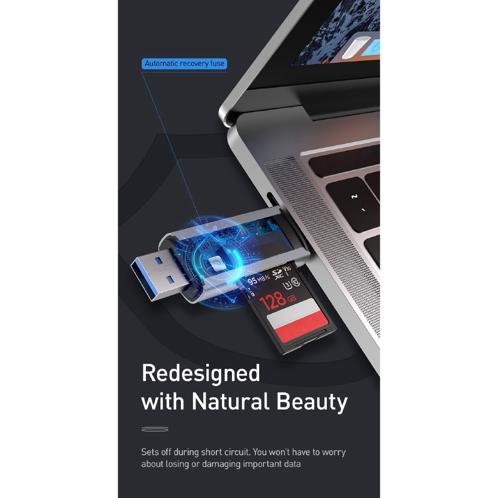 Thiết bị đọc thẻ nhớ đa năng Type-C USB 3.0 | BigBuy360 - bigbuy360.vn