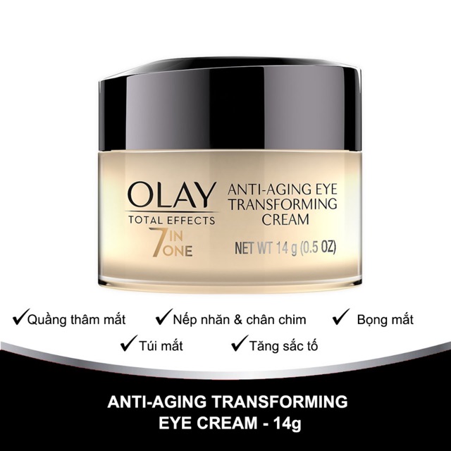 Hàng Mỹ. Olay Total Effects 7-1 Anti- Aging Transforming Eye Cream 14g