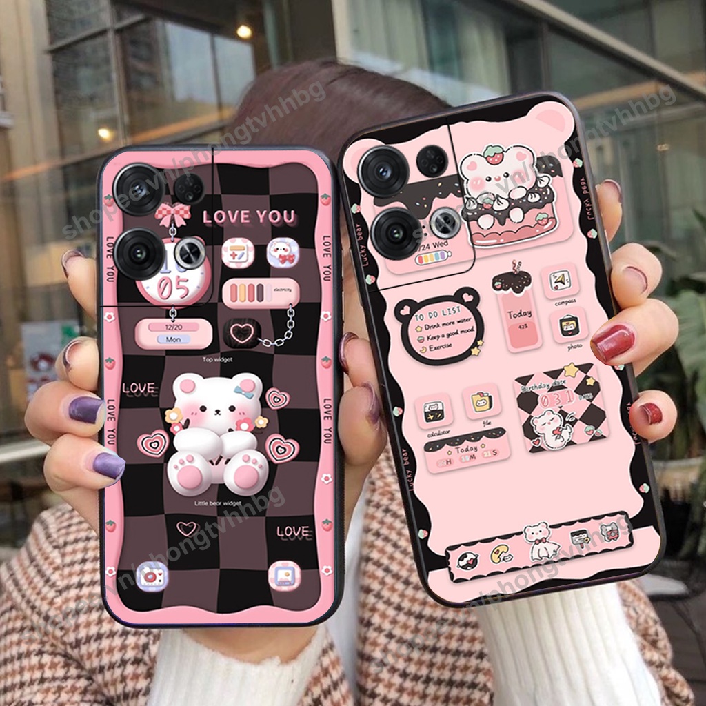 Ốp lưng Oppo Reno 8 4G / Reno 8 5G / Reno 8Z 5G gấu,thỏ trắng , đồng hồ dễ thương cute cực đẹp