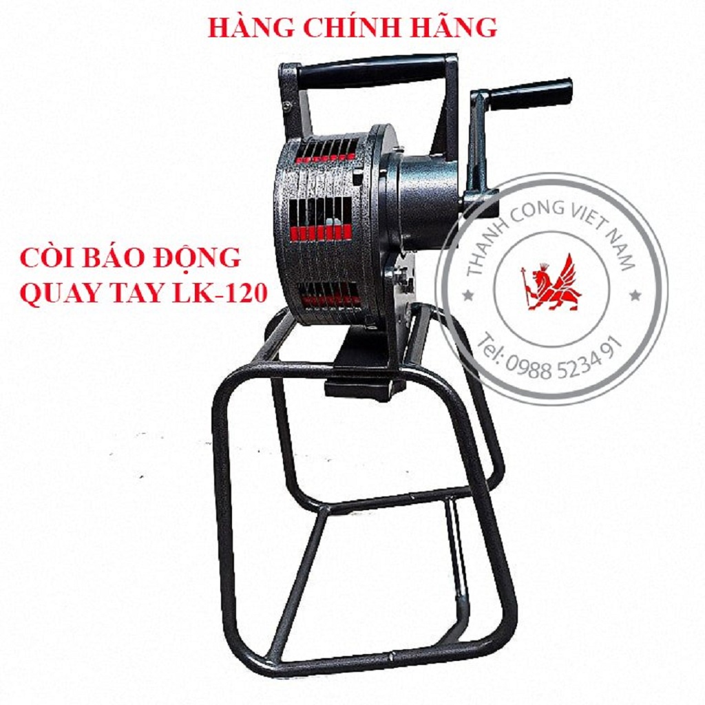 Còi báo động quay tay LK120 báo xả lũ, còi hú xé gió quay bằng tay ko phụ thuộc nguồn điện