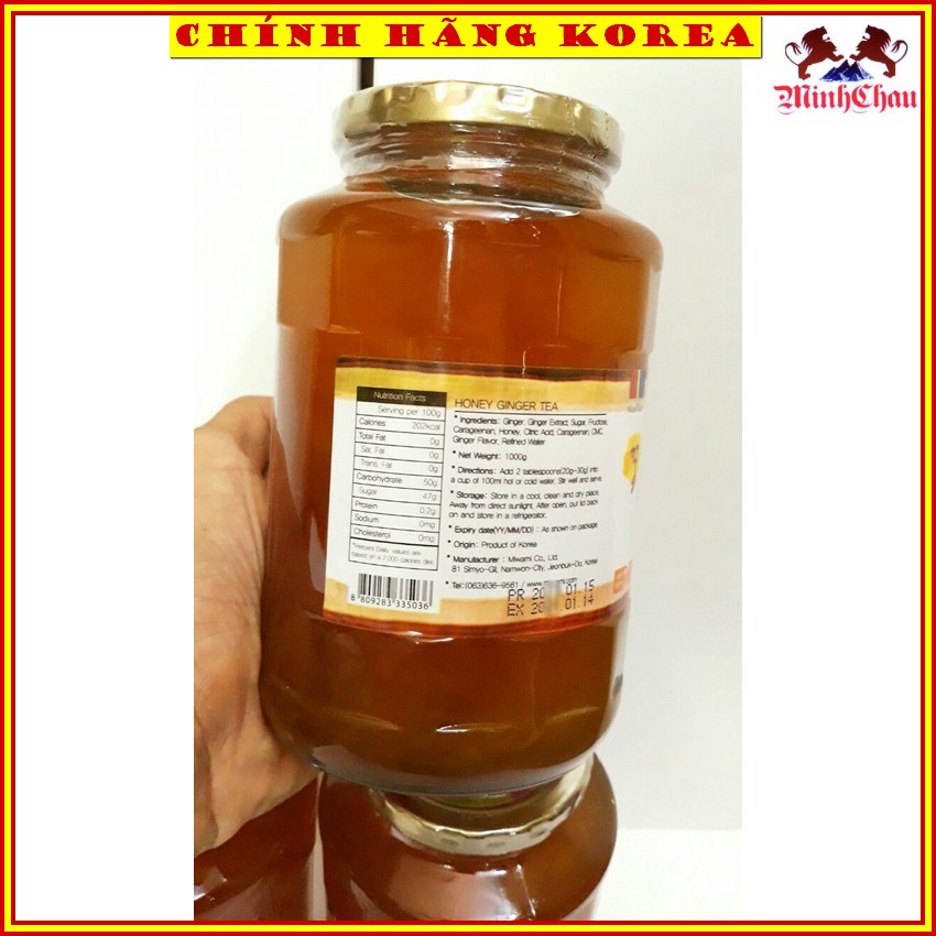 Trà Gừng Mật Ong Hàn Quốc Lọ 1kg, minhchau