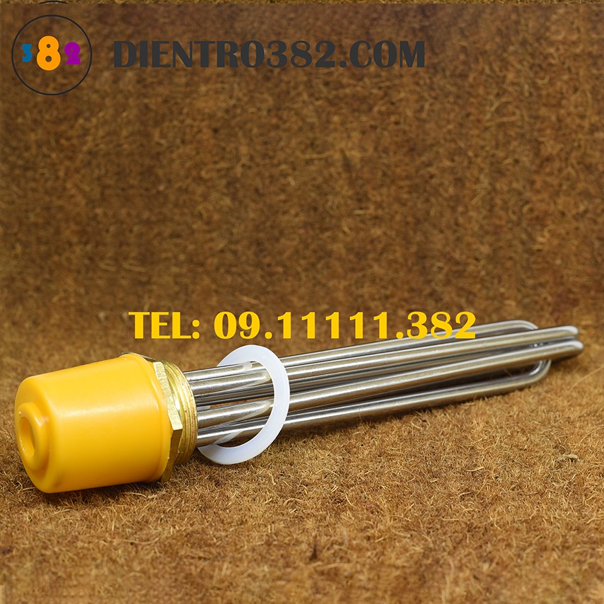 Điện trở củ ren phi 47mm, thanh nhiệt ren đồng phi 47 ống inox 304