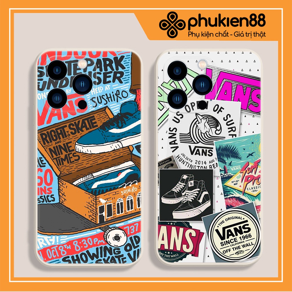 Ốp lưng ip V.a.n.s cạnh vuông 6/6plus/6s/6splus/7/7plus/8/8plus/x/xr/xs/11/12/13/pro/max/plus/promax
