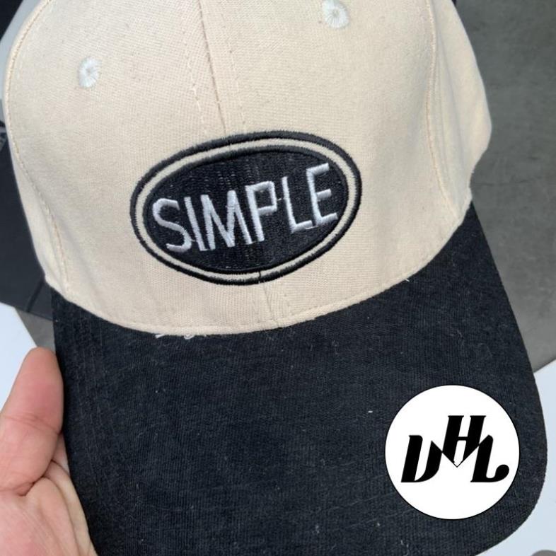 Mũ Lưỡi Trai Nhung Vá Kết Thêu Simple Thời Trang Thêu Chữ Nam Nữ