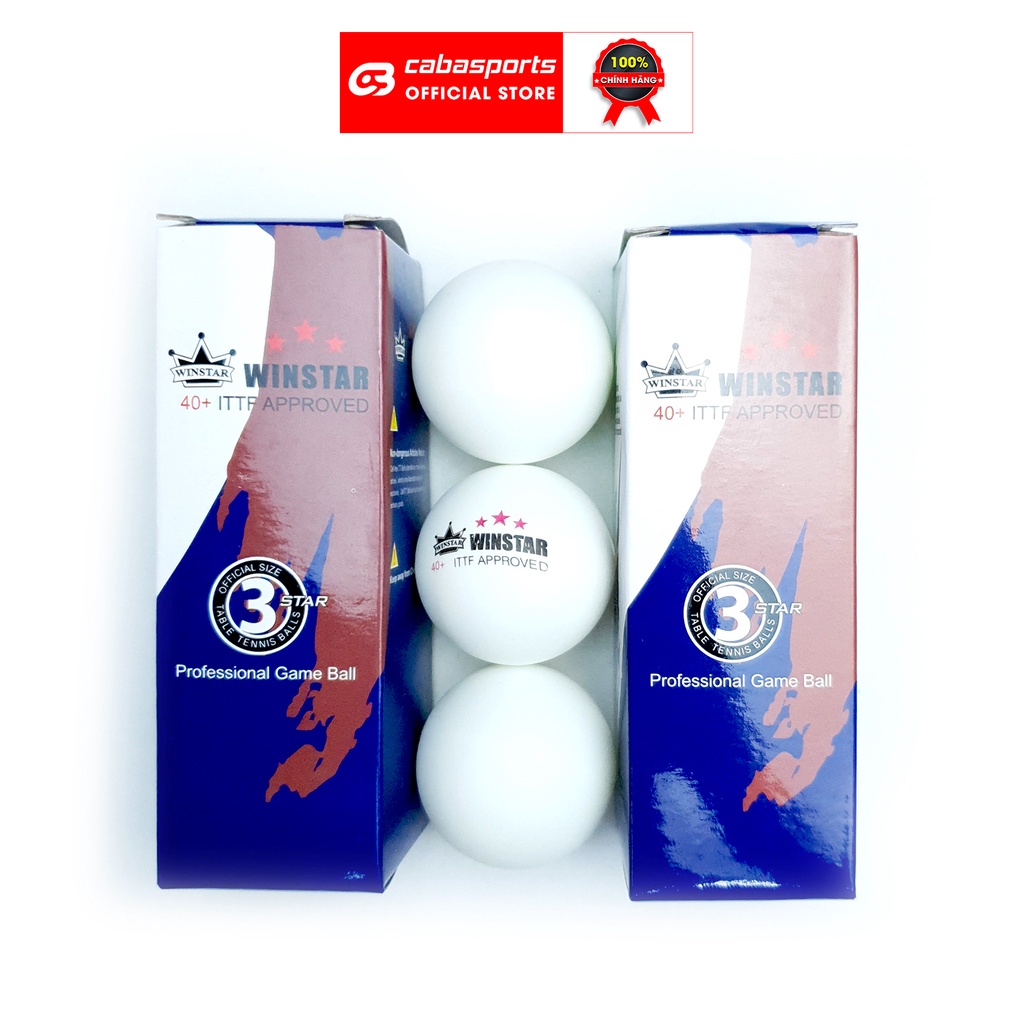 Quả bóng bàn thi đấu Winstar 40+ chính hãng giá rẻ hộp 3 quả - 6 quả