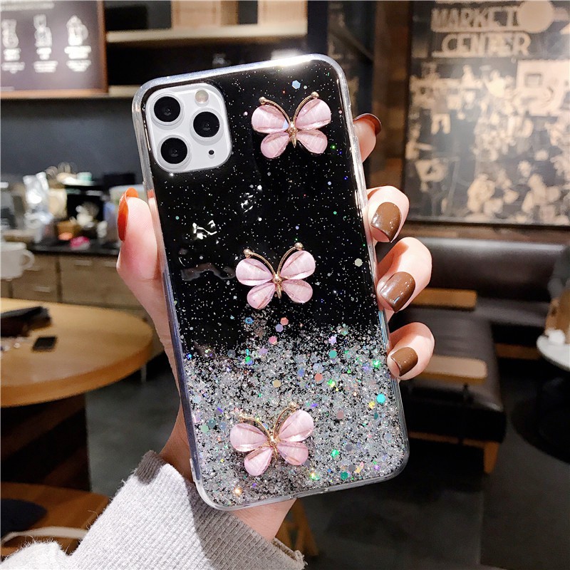 Ốp Điện Thoại Silicon Mềm Trong Suốt Chống Sốc Hình Bướm 3d Lấp Lánh Cho Iphone Se 2020 11 Pro Max 12 Mini Xs Xr 6 6s 7 8 Plus Xs 7 + 8 + | BigBuy360 - bigbuy360.vn