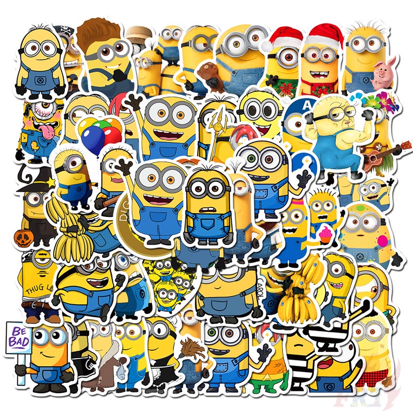 50 Cái / Bộ ❉ Hình Dán Minions ❉ Sticker Dán Tường Chống Thấm Nước Họa Tiết Doodle Hợp Thời Trang