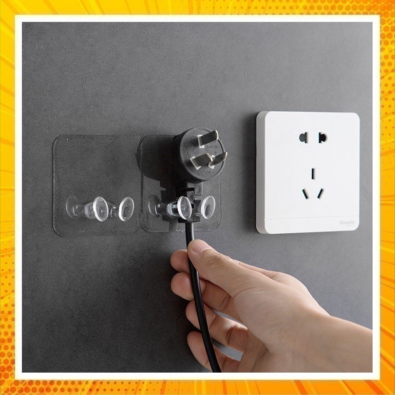 Combo Móc dán tường cắm điện trong suốt