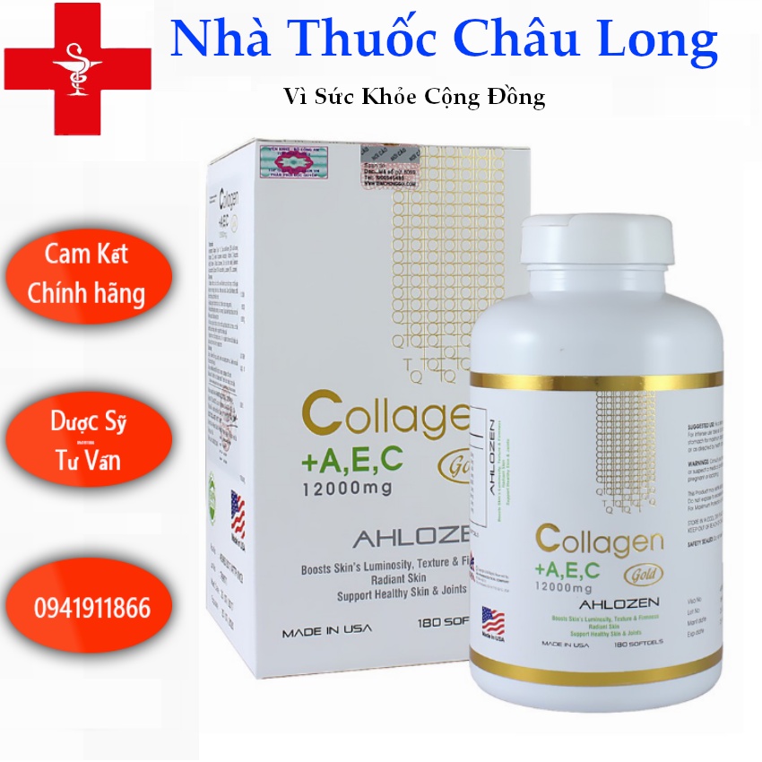 Viên uống Collagen AEC Ahlozen Gold 12000mg