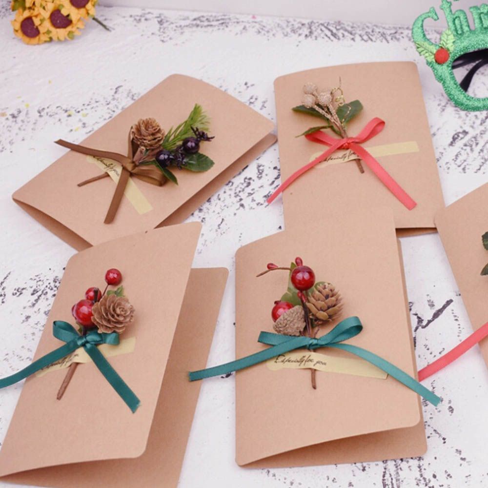 5 Cành thông quả mọng nhân tạo chất lượng cao trang trí giáng sinh DIY