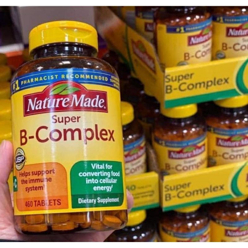 [Date 2025] Viên bổ sung super B- complex của nature made 460 viên