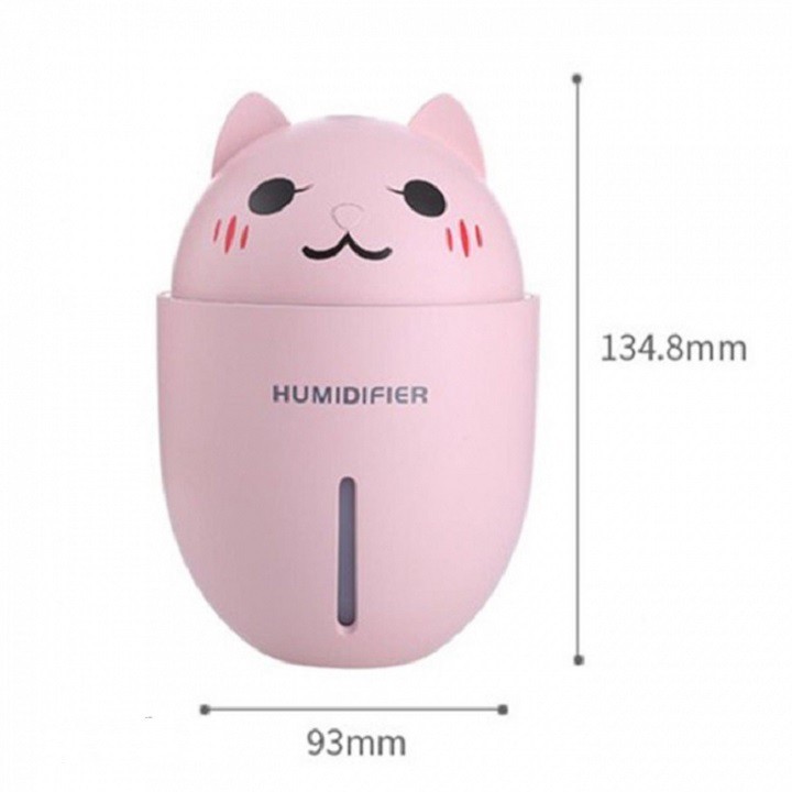 MÁY PHUN SƯƠNG MINI HÌNH CHÚ MÈO TÍCH HỢP ĐÈN TẶNG KÈM ĐÈN QUẠT USB ( Giao Mầu Ngẫu Nhiên )